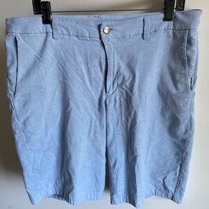 Men’s LULULEMON Light Blue Shorts Chino Athletic 9” Inseam Cotton Blend Size 36